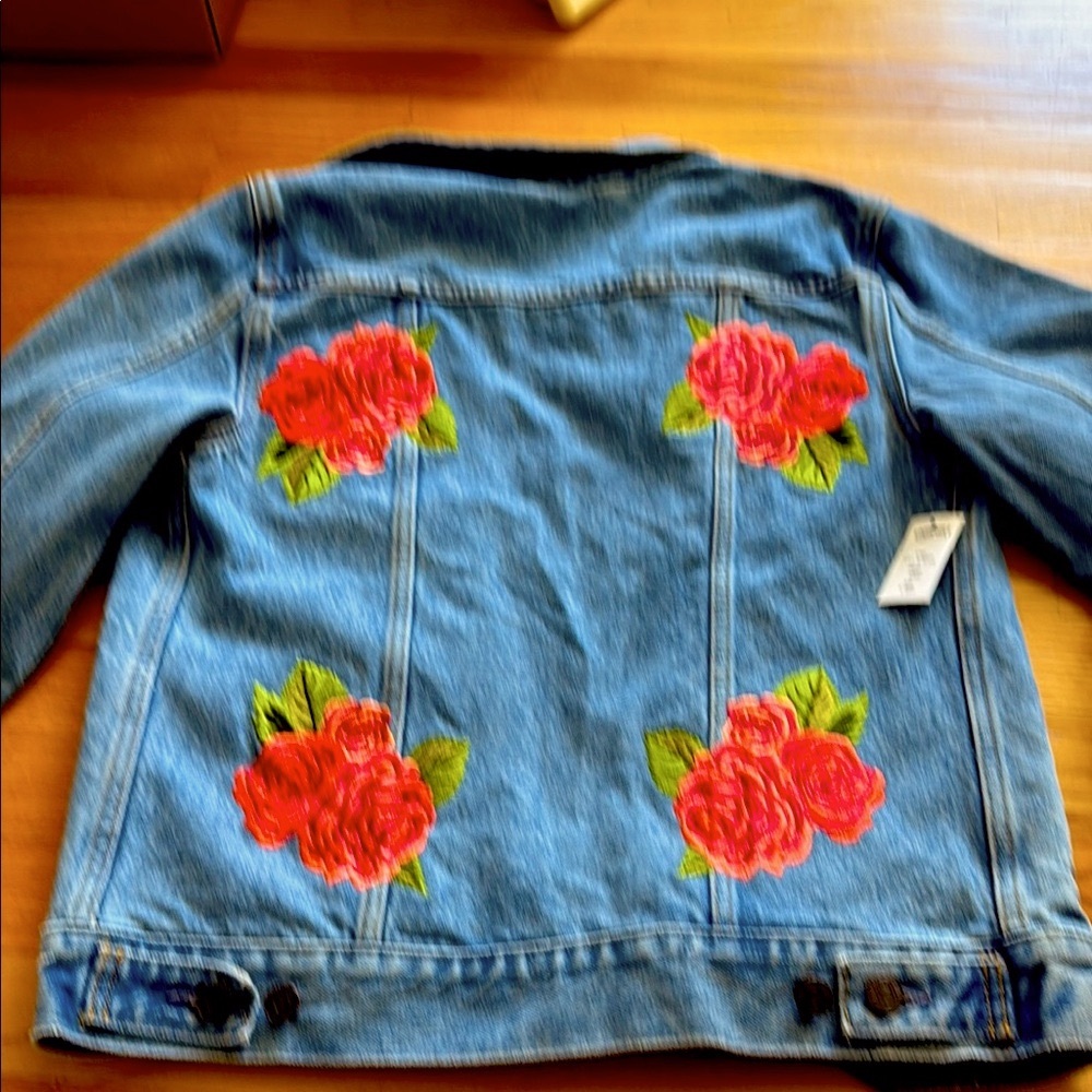 Floral Embroidered Denim Jacket